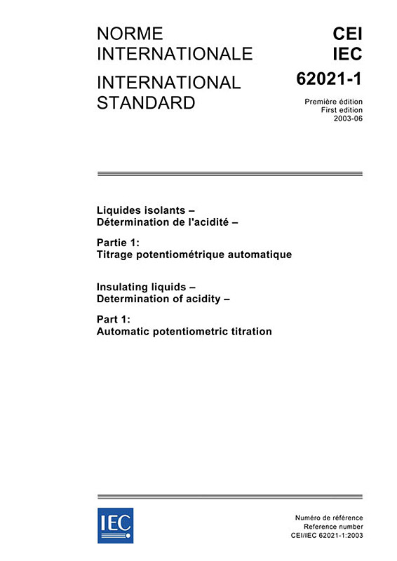 Cover IEC 62021-1:2003
